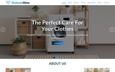 DiamondShine - Laundry &amp;amp; Dry Cleaning Service HTML5 Landing Page Template