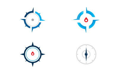 Kompas logo sjabloon. Vector illustratie. V10
