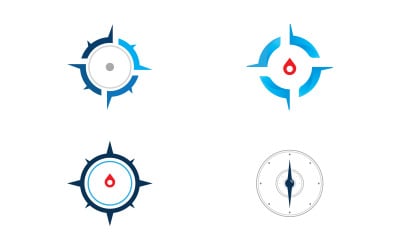 Kompass logotyp mall. Vektor illustration. V10