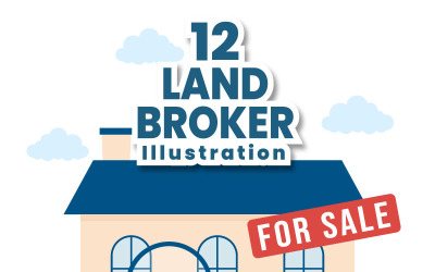 12 Landmakelaar Illustratie