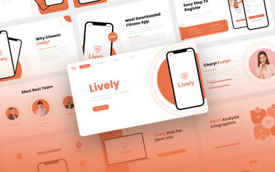 Lively - Fitness-App &amp;amp; SAAS PowerPoint-Vorlage