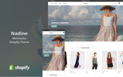 Nadine - Minimalistické čisté téma Shopify