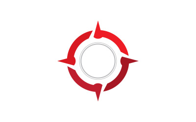 Szablon logo kompasu. Ilustracja wektorowa. V6