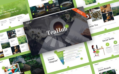 TeaHub Tea Garden PowerPoint Template