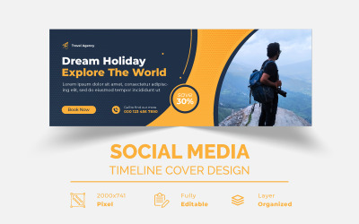 Copertina Facebook | Viaggio intorno al mondo | Post sui social media di viaggio