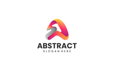 Design de logotipo gradiente abstrato de carta