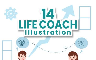 14 Life Coach Ilustrace