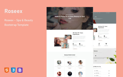 Roseex – Spa &amp;amp; Beauty Bootstrap HTML webhelysablon