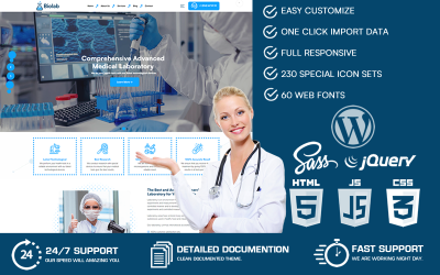 Biolab - Tema WordPress de Laboratório e Pesquisa Científica