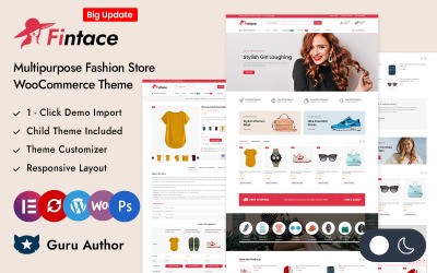 Fintace — адаптивная тема Elementor WooCommerce для многофункционального магазина модной одежды