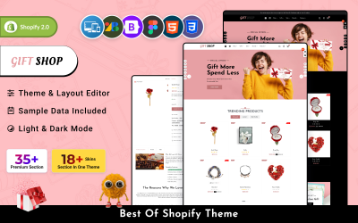 Gift Shop - Sanat ve Yılbaşı Hediyesi, Sevgililer Günü Hediyeleri Alışverişi Shopify 2.0 Temaları