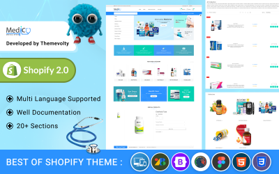 Medico Mega Medicine–Drogue Pharmacie Shopify 2.0 Premium Responsive Theme