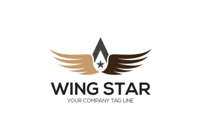 Minimális Wing Star logó sablon