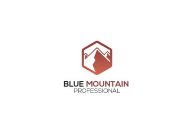 Modèle de logo de montagne minimal