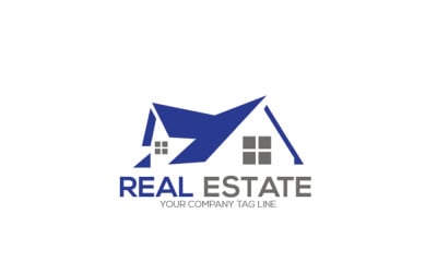 Modelo de Logotipo Mínimo de Imóveis