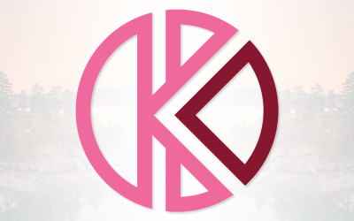 Modern minimalista K Letter Logo Design