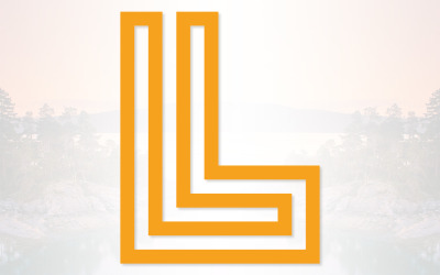 Modern minimalistisch L-letterlogo-ontwerp