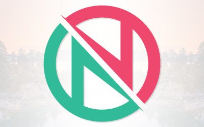 Nowoczesny minimalistyczny projekt logo litery N