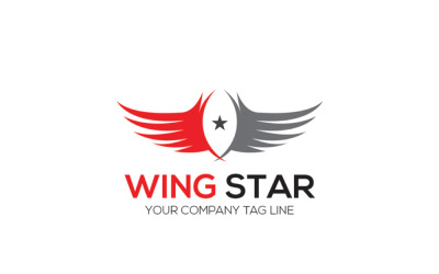 Nowoczesny szablon logo Wing Star