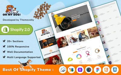Oh My Dog - Mega Pets Shopify 2..0 Responsivo Tema