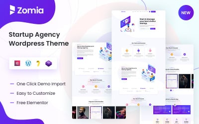 Zomia - Startup Agency Elementor WordPress Theme