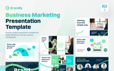 Brandly – üzleti marketing vitaindító prezentációs sablon