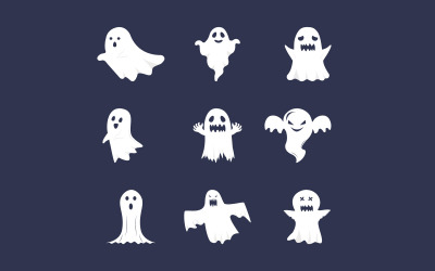 Fantasma de Halloween em um fundo escuro