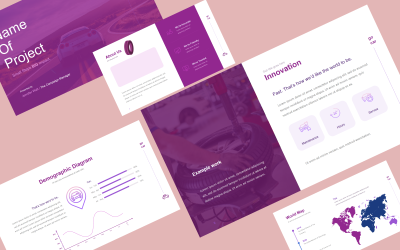 Harika Tasarımlı Tekerlekler ve Arabalar PowerPoint Şablonu