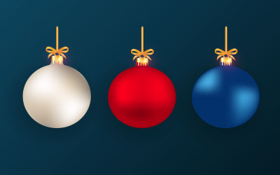 Kerstbal Rood Blauw Wit Bal