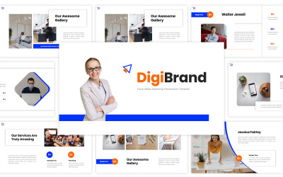 DigiBrand - Diapositivas de Google de marketing en redes sociales