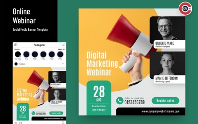 Digitale Marketing Webinar Social Media Banner - 00294