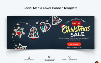 Christmas Sale Facebook Cover Banner Design-15