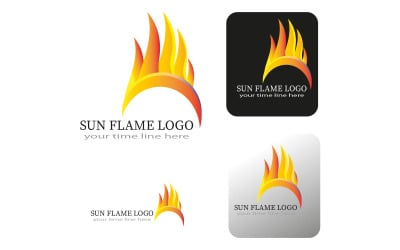 Modello di logo Fire Flame Facile da cambiare i colori