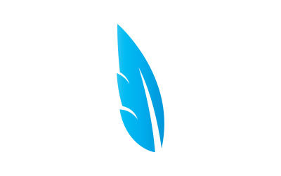 Feather logo template. Vector illustration. V4