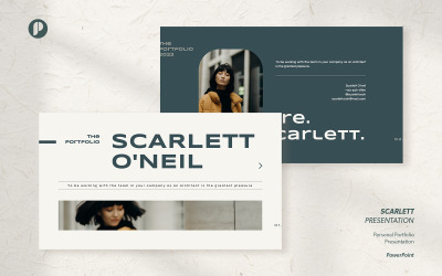 Scarlett – Emerald White Minimalista Személyes Portfólió Bemutató