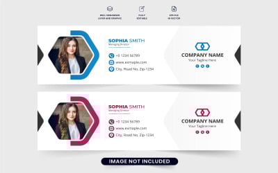 Design mínimo de modelo de assinatura de e-mail