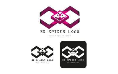 Шаблон логотипа паука Легко менять цвета