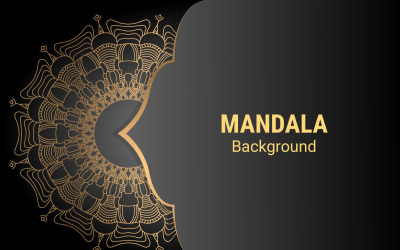 Fond de mandala de luxe avec des modèles de style oriental islamique arabe motif arabesque doré