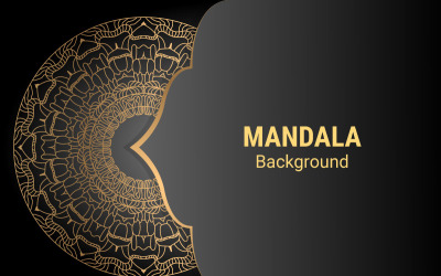Luxe mandala decoratieve achtergrond stock illustratie sjabloon