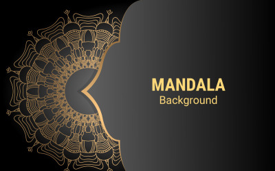 Luxus mandala háttér arany arabeszk mintás arab iszlám keleti stílusú sablonokkal