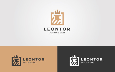 Prawny Lew Zwierząt Logo Szablon