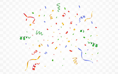 Confetti Flying Vector for Festivals