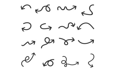 Handritad Curved Arrow Collection