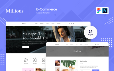 Mille Six | Modèle de spa et salon de beauté Figma et Photoshop