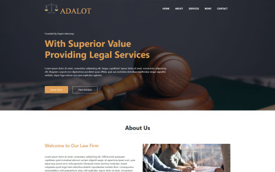 ADALOT - шаблон цільової сторінки юридичної фірми