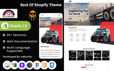 Blackrider – тема Shopify 2.0 Mega Spareparts