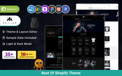 KKillur – Mega Mode, Schuhe und rockige Kleidung Shopify 2.0 Premium Responsive Theme