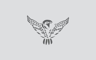 Nueva plantilla popular de logotipo de vuelo de búho