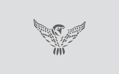 Nuovo modello di logo volante di gufo popolare
