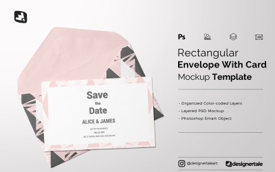 Rectangular Envelope &amp;amp; Card Mockup